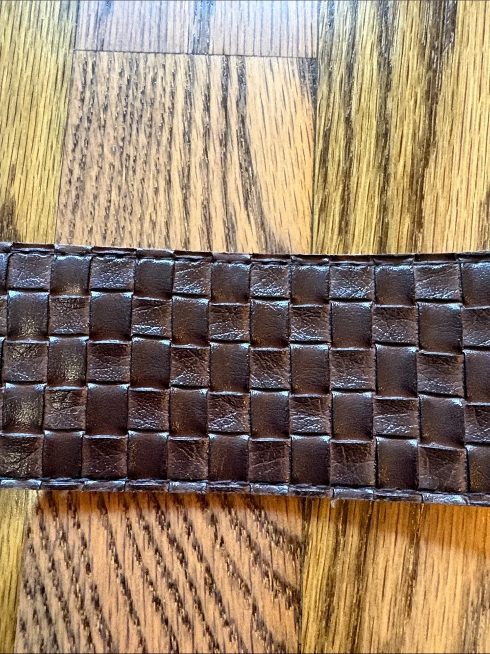 Boho brown  woven manmade material festival wide  belt
